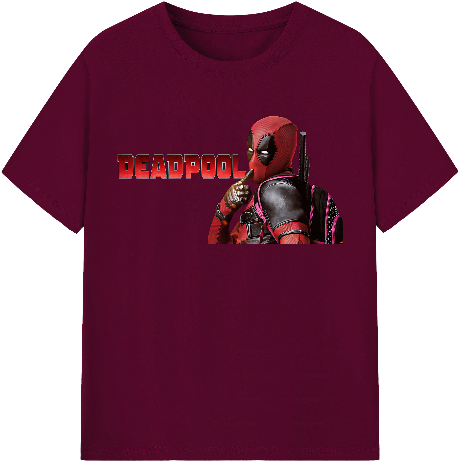 （画像用） Deadpool デッドプール レディースカジュアルプリントTシャツ（綿100％）